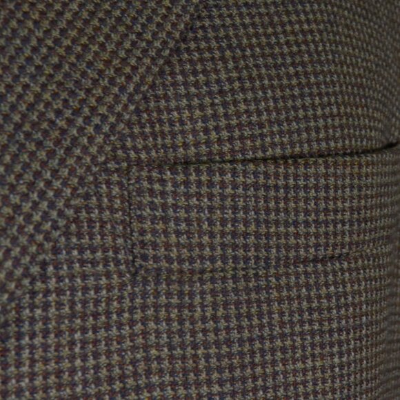 Hart Shaffner Marx Black Taupe Brown Wool Sport Coat 42 42R - Picture 4 of 5